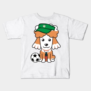 Poodle Playing Soccer Kids T-Shirt